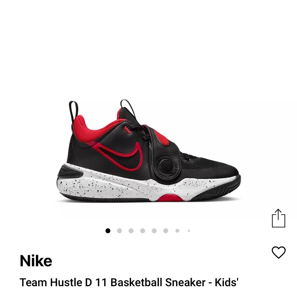 Nike Kids' Black and Red Sneakers